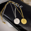 Shangjie collar OEM 40cm stainless steel beaded chain necklace women gold plated pendent necklace